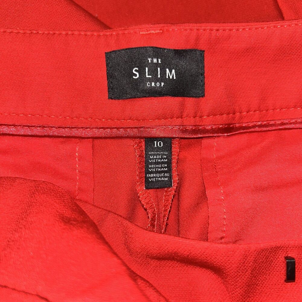 The Slim Crop Women's Crop Pants Size 10 Career Casual Stretch Pull On Trouser - Picture 10 of 12